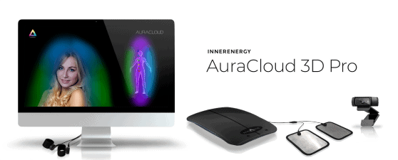 computer screen with aura imagery from the AuraCloud 3D Pro